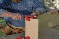 hold joints with corner clamps while you build a cornice box