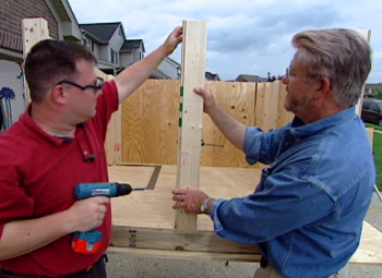 Ron helping build a doghouse