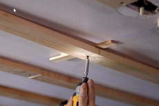 Shimming furring strips for copper ceiling tile installation
