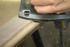 routing a rabbet to hold the glass