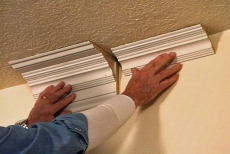 testing molding on ceiling