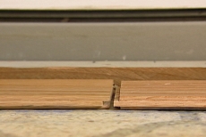 interlocking ends of planks together