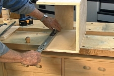 installing half of a drawer glide