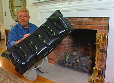 inflatable pillow for the fireplace