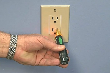 testing an electrical outlet