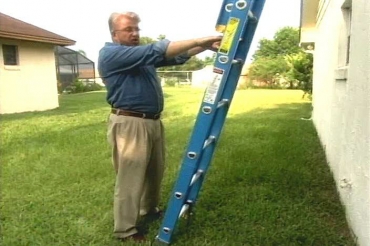 Using an extension ladder