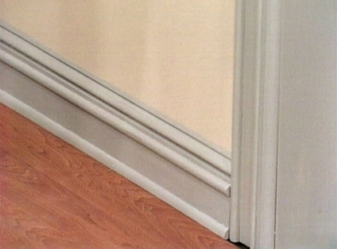 Baseboard and door casing molding with detail added