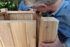attaching four sides of planter box