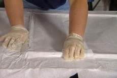 keeping alkaline paste stripper wet to remove lead paint