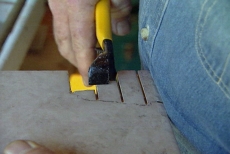 using tile nippers