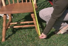 measuring a chair