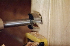 countersinking bolt holes in the post