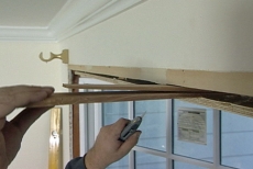 leveling the bay window frame with shims