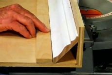 using a stop to cut molding