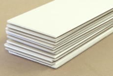 Stack of white plank boards