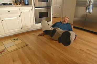 slipping on a kitchen rug