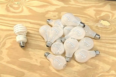 comparing a compact fluorescent lightbulb to ordinary lightbulbs