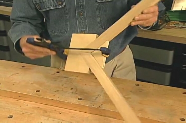 using clamps on a miter joint