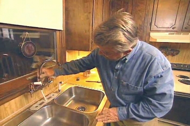 removing the kitchen faucet