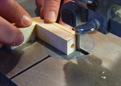 Cutting away excess material from home-made drill stop