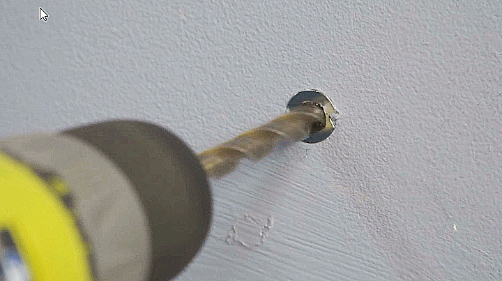 Drilling collar off a molly bolt 