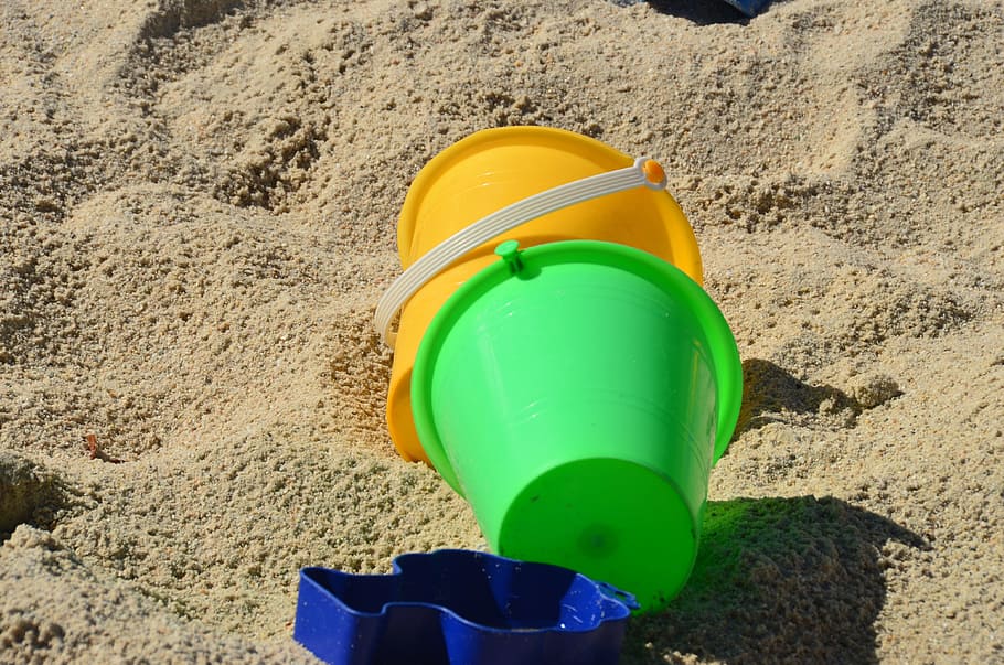 Sand bucket toys sun