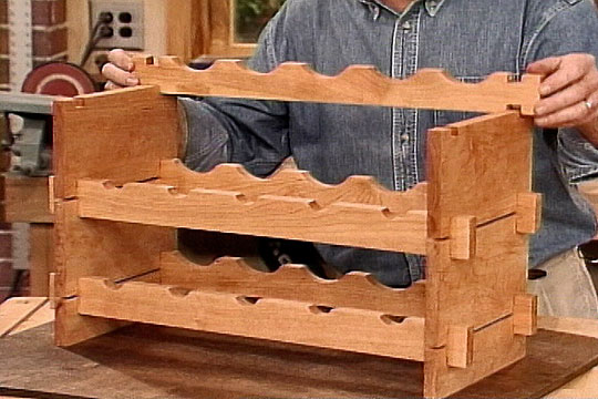 Woodworking Project for Wine Lovers:  A Modular, Interlocking Solid Wood Storage Rack - screenshot
